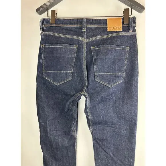 DU/ER L2X Relaxed Taper Jeans Men's Size 32 X 30 Dark Performance Stretch DUER - Picture 6 of 15